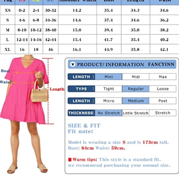 Hot Pink mini shift dress - Picture 8 of 8